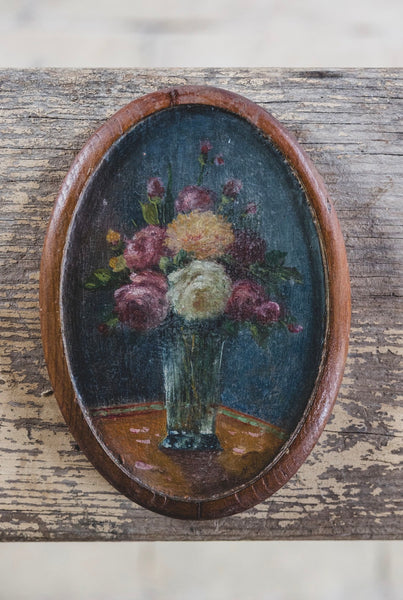 French Antique Framed Floral