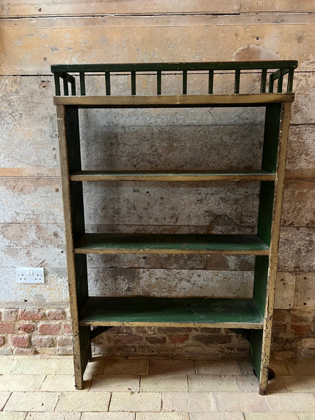 Rustic Chippy Paint Green Book Shelf