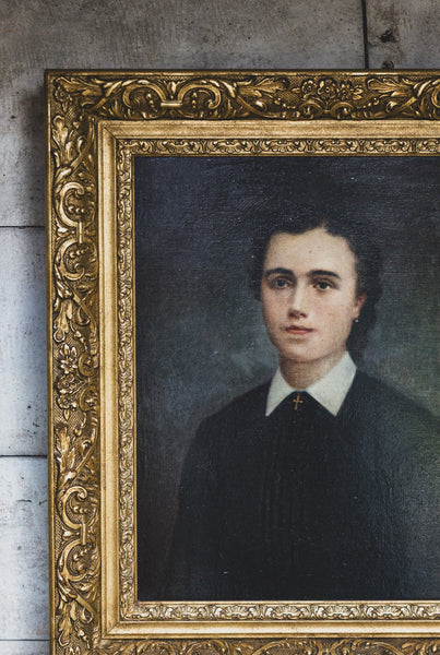 Framed Antique French Portrait