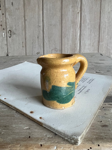 Mini Vintage French Yellow Jug