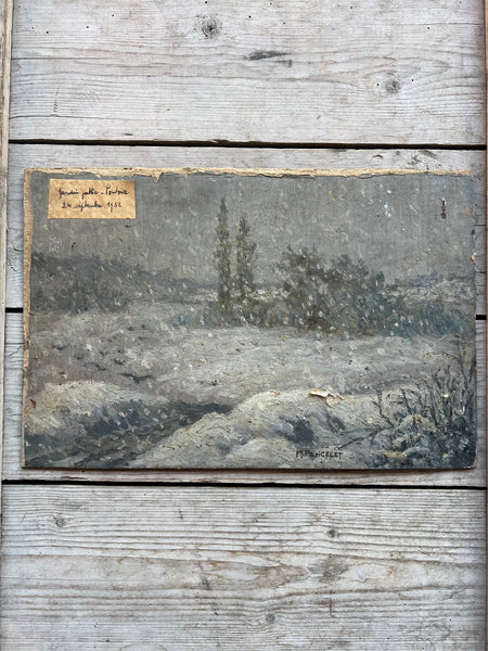 1951 M Poncelet French Landscape Oil Painting