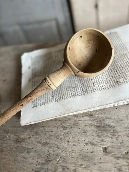 Vintage French Olive Spoon