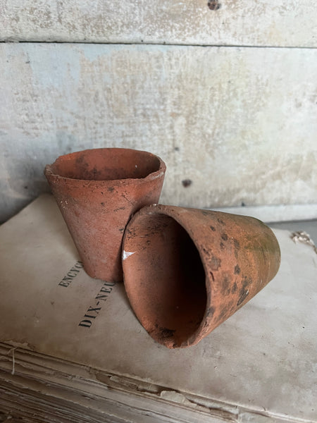 Pair of Small Vintage Terracota Pots