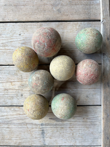 Vintage French Collection of Wooden Balls