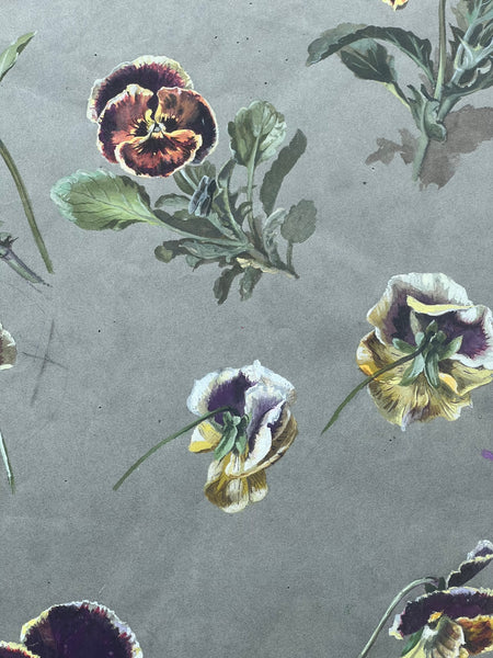 Gorgeous Pansy Vintage Painting