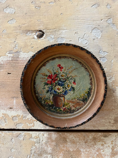 Beautiful Framed French Floral Oil