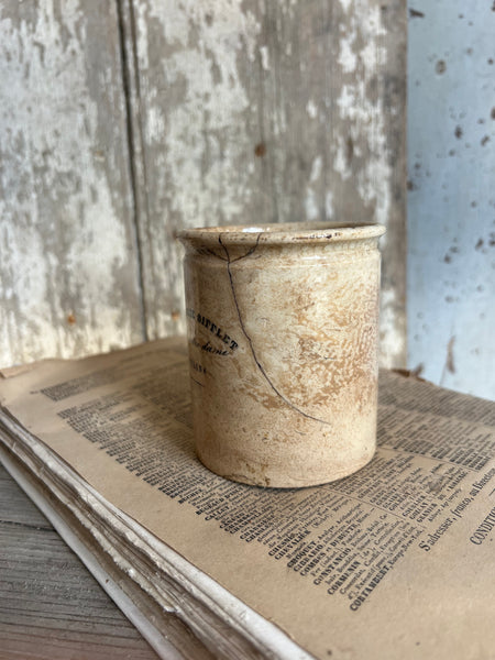 Vintage French Buttery Pharmacy Jar
