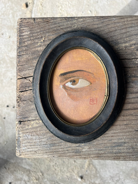 Antique Small French Eye Painting
