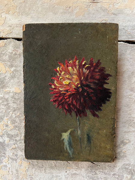 Small Floral Oil on Board