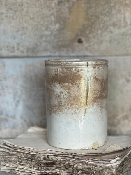 Chunky Buttery Antique Confiture Pot