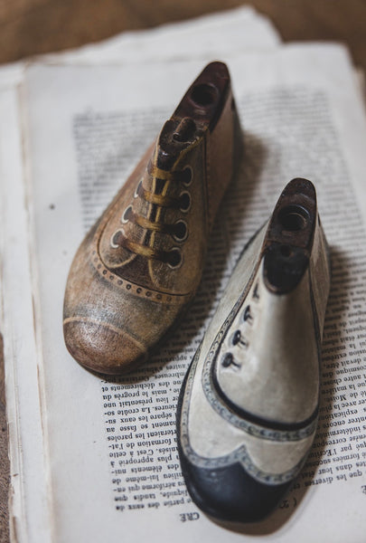 Vintage French Hand Painted Shoe-last