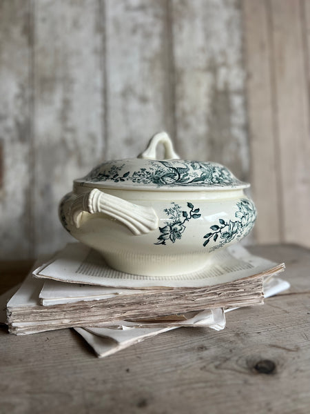 French Transferware Lidded Souperie