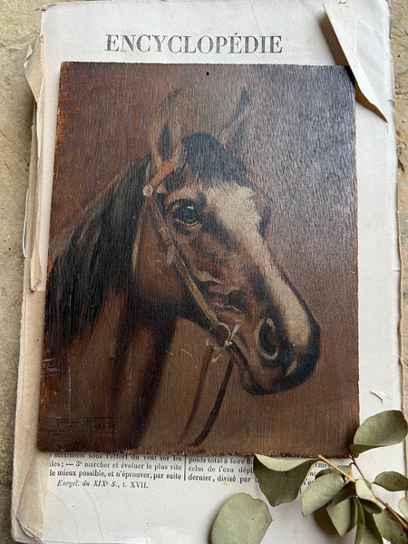 Vintage French Horse Painting