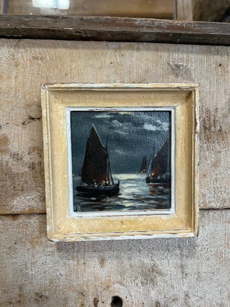 Framed Antique French Oil Landscape