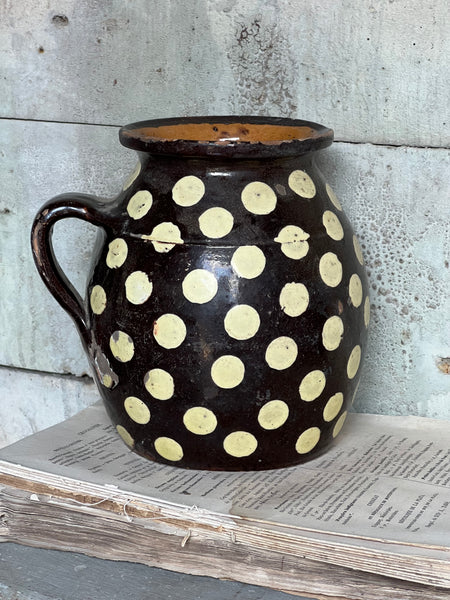 Stunning Spotted Black Pot