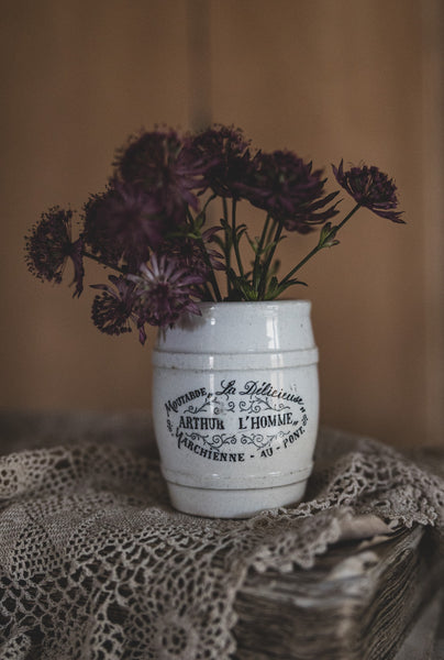 French Stoneware Moutarde Mustard Jar