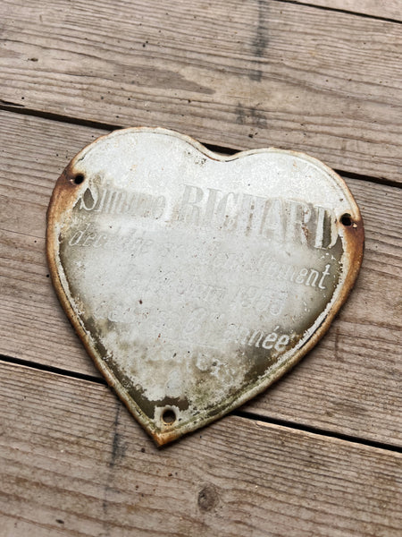 Vintage French Rustic Memorial Heart