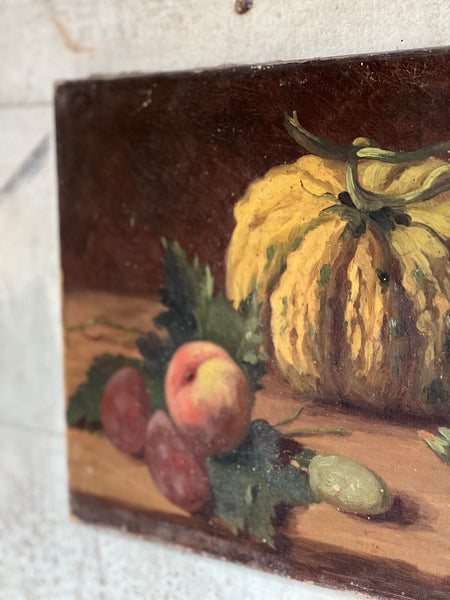 Pumpkin & Fruit Oil Painting on Canvas