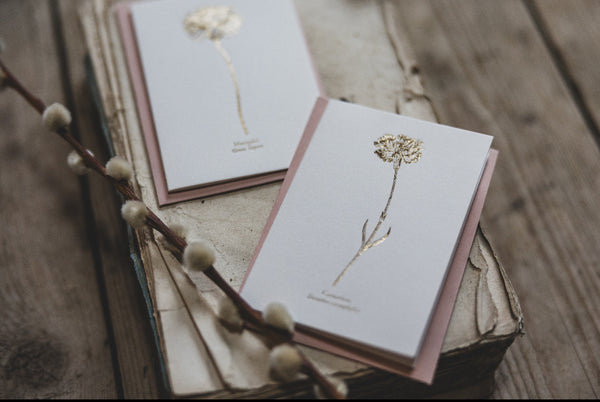 And So It Begins Marigold & Carnation "Mini" Card