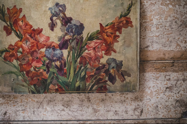Antique Floral on Canvas