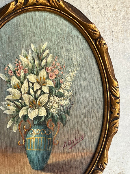 Sweet Framed Floral Oil