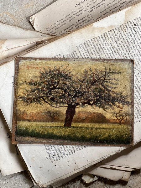 Antique French Tree Painting