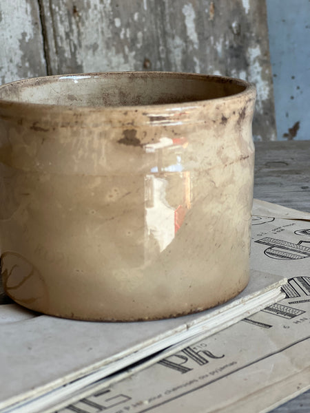 Small Buttery Creil Et Montereau Antique Confiture Pot
