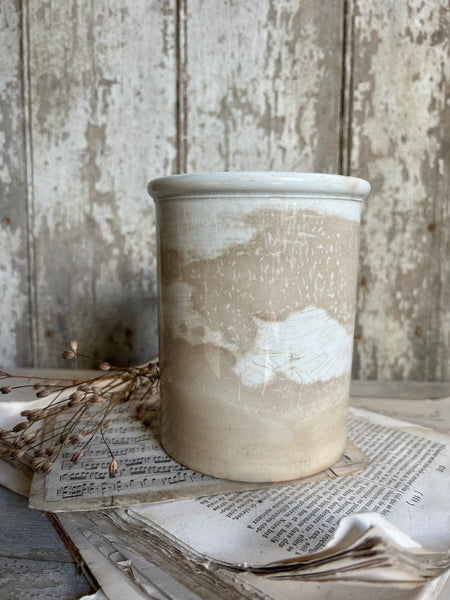 French Creil Et Montereau Crazed Pot