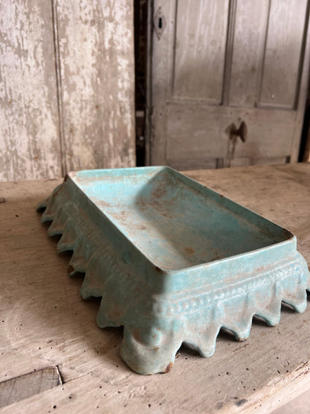 Vintage Cast Iron Enamel Dish