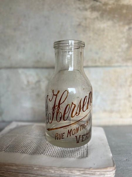 Antique Branded Glass Bottle