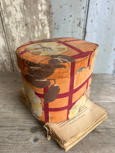 French Vintage Floral Fabric Box