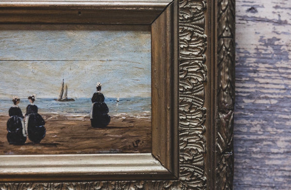 Antique Beach Painting