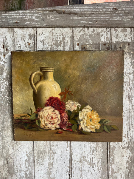 Large Floral Oil Painting 1924