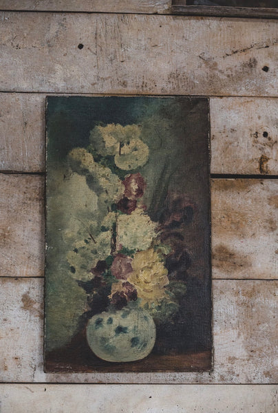 French Floral Oil on Canvas