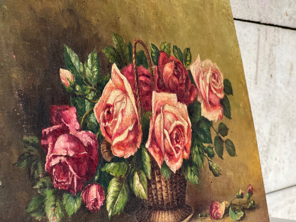 Floral Oil Painting on Board