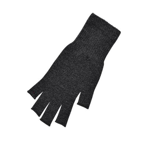 Memeri Fingerless Merino Wool Gloves - Charcoal