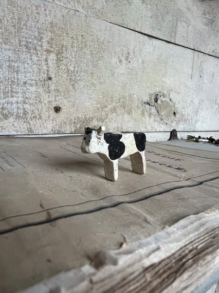 Vintage Wooden Cow