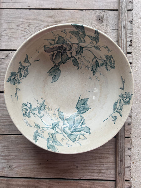 Beautiful Large Floral French Transfer Bowl