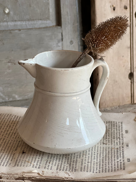 Stunning Vintage Crisp White Jug