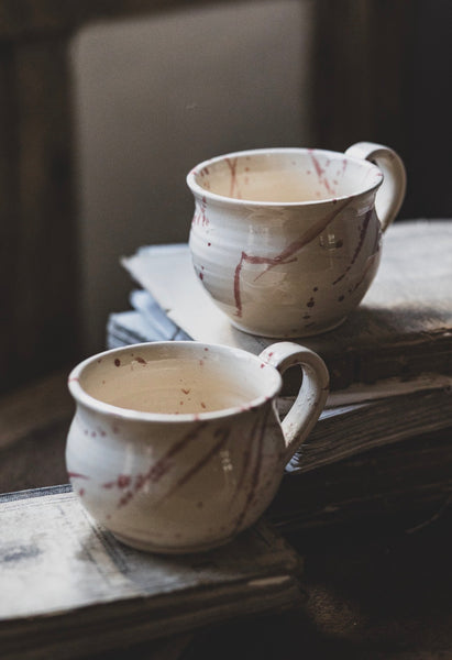 Artisan Handmade Mugs - Pink Splatter