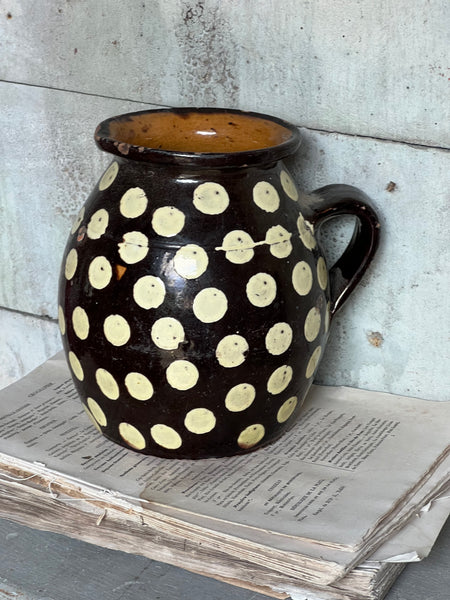 Stunning Spotted Black Pot