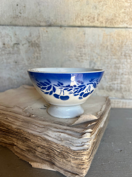 Bright Blue Stencilled Cafe Au Lait