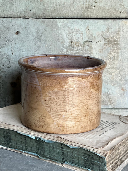 Large Buttery Antique Confiture Pot