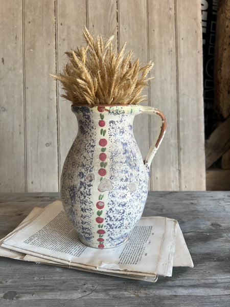 Vintage French Spongeware Pot