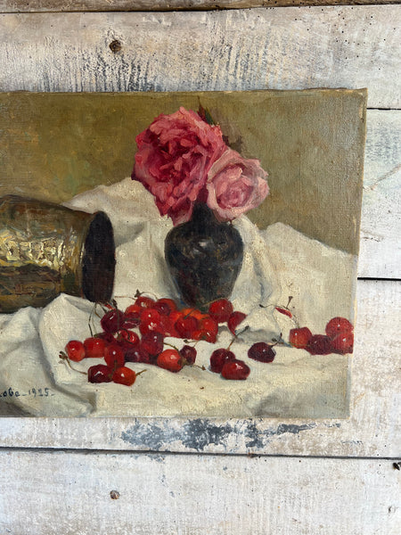 Floral Oil Painting on Canvas