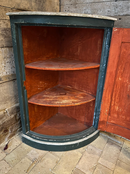 Vintage French Chippy Paint Corner Unit