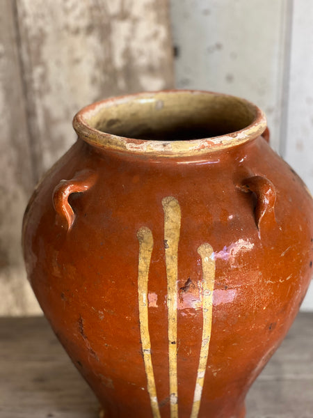 Rustic Glazed Earthenware Pot