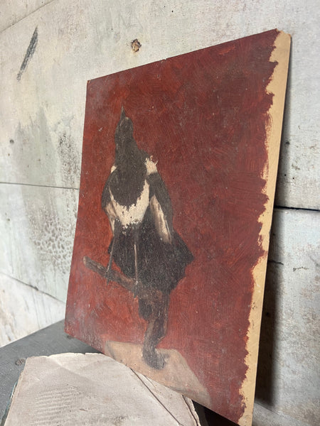 Vintage Crow Painting
