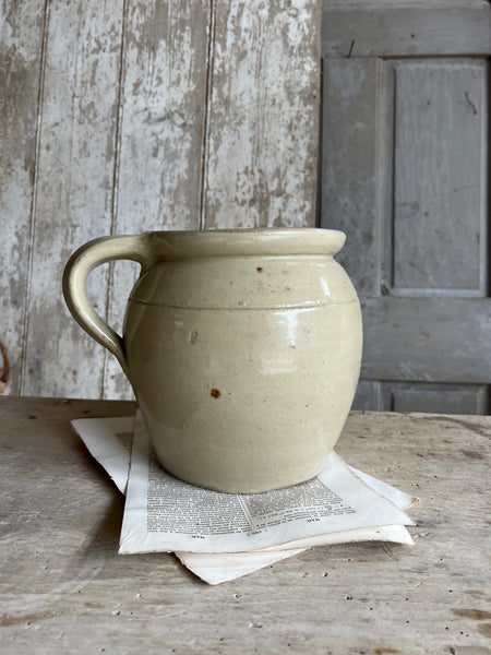 French Stoneware Handled Pot