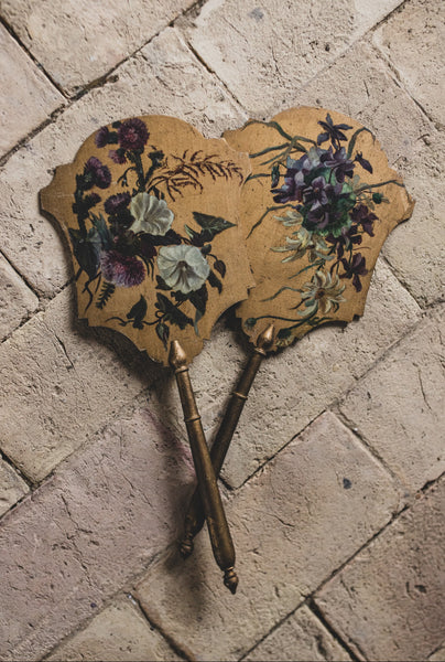 Hand Painted Antique French Fans